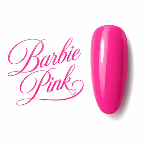 Capsule ongulaire glossy Barbie Pink, vernis gel rose fuchsia intense Beauty Distribution, rendu luxe pour manucure UV LED féminine.