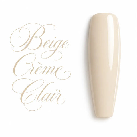 Capsule ballerine Beige Crème Clair ultra brillante, teinte nude ivoire pour gel UV et vernis semi-permanent professionnel Beauty Distribution.