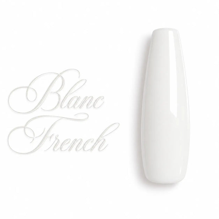Capsule d’ongle ballerine Blanc French, finition ultra brillante et crémeuse, nuancier professionnel pour gel UV et vernis semi-permanent