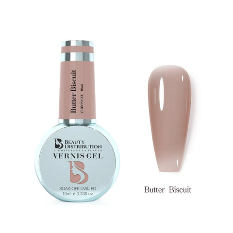 Vernis Semi-Permanent Butter Biscuit 10ml – L'Élégance Nude pour Prothésiste Ongulaire Beauty Distribution
