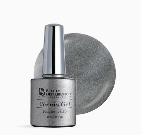 Vernis Semi-Permanent UV/LED C058 Argent Scintillant  Beauty Distribution Beauty Distribution