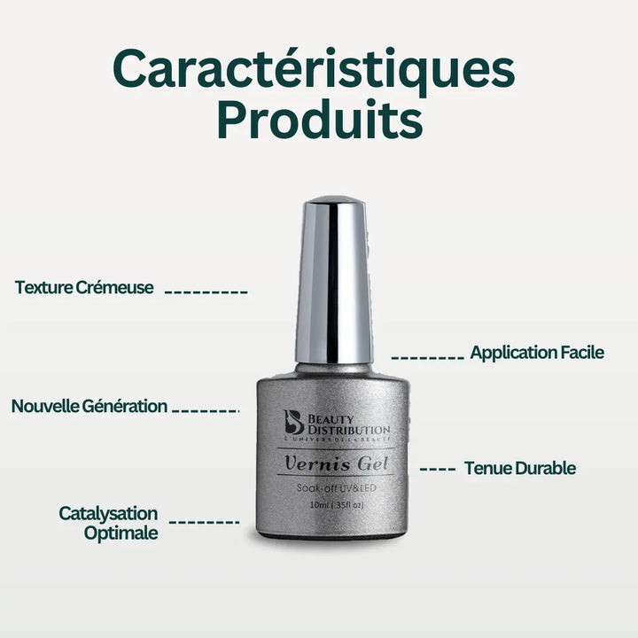 Vernis Semi-Permanent UV/LED C058 Argent Scintillant  Beauty Distribution Beauty Distribution