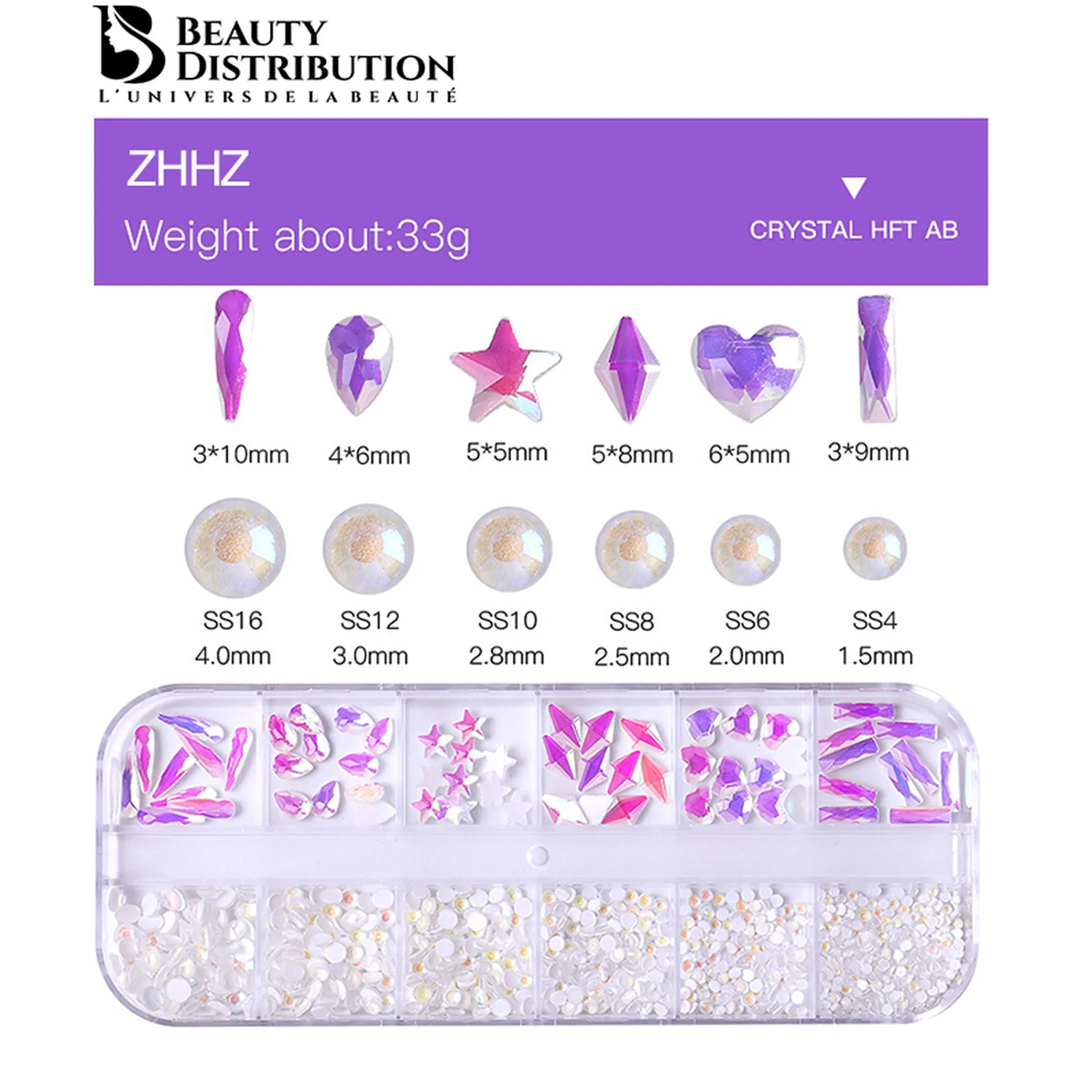 Carrousel Crystal HFT AB |Kit Strass Nail Art Professionnel