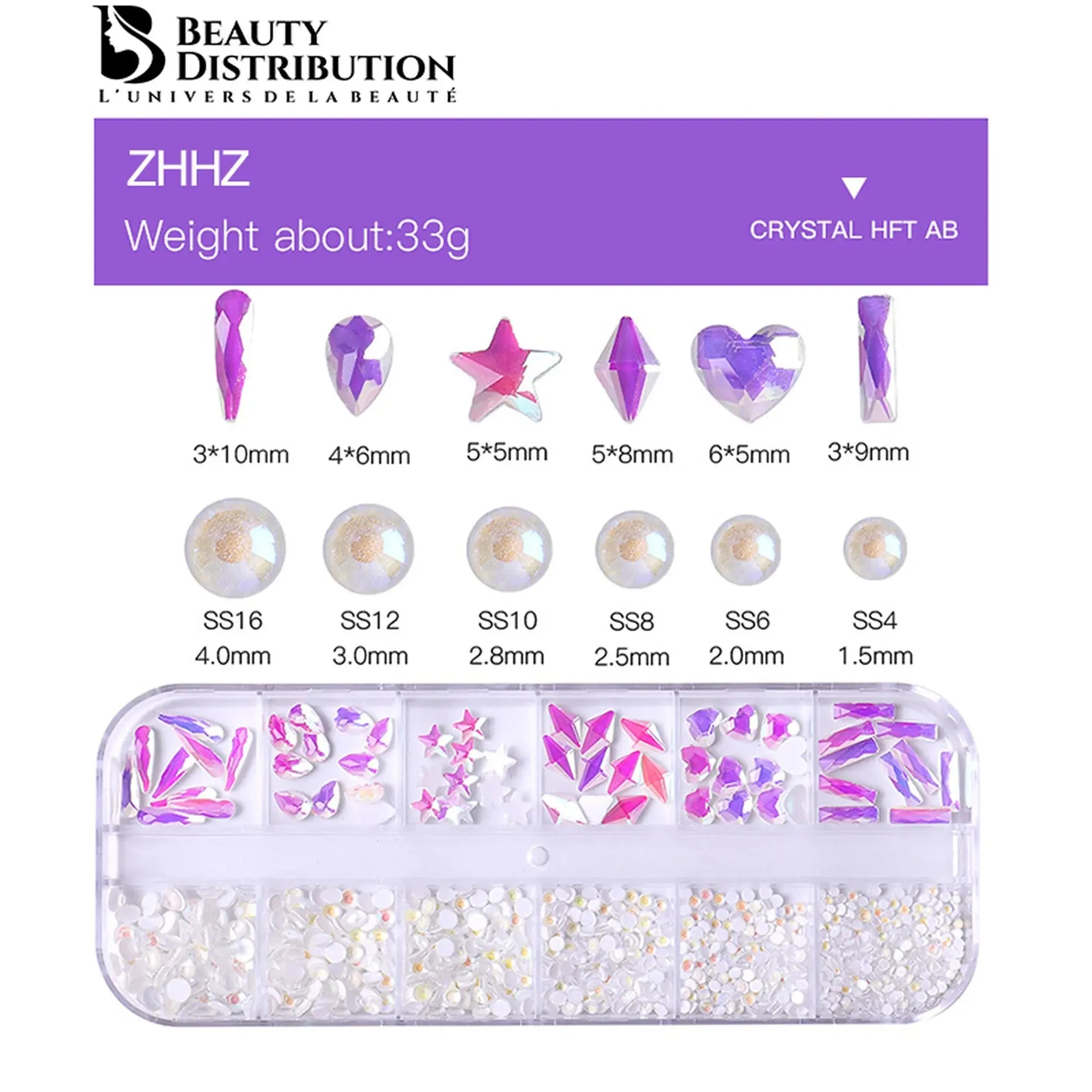 Carrousel Crystal HFT AB |Kit Strass Nail Art Professionnel