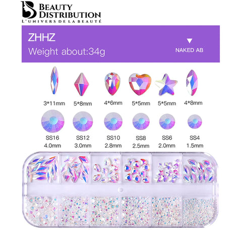 Carrousel Strass Naked AB  Kit Nail Art 3D Pro Beauty Distribution