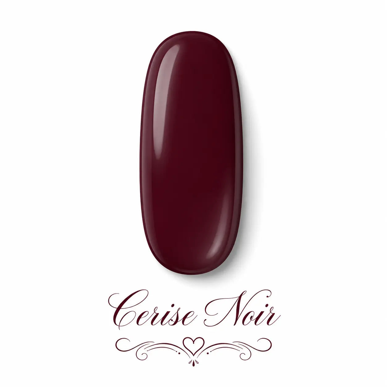 Vernis gel Cerise Noir Beauty Distribution sur capsule, couleur cerise noire profonde aux reflets bordeaux et effet gel ultra brillant, parfait pour des ongles sophistiqués, glamour et une manucure professionnelle luxe.