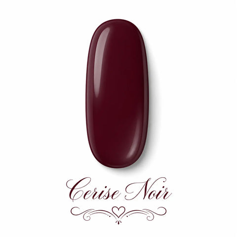 Vernis gel Cerise Noir Beauty Distribution sur capsule, couleur cerise noire profonde aux reflets bordeaux et effet gel ultra brillant, parfait pour des ongles sophistiqués, glamour et une manucure professionnelle luxe.