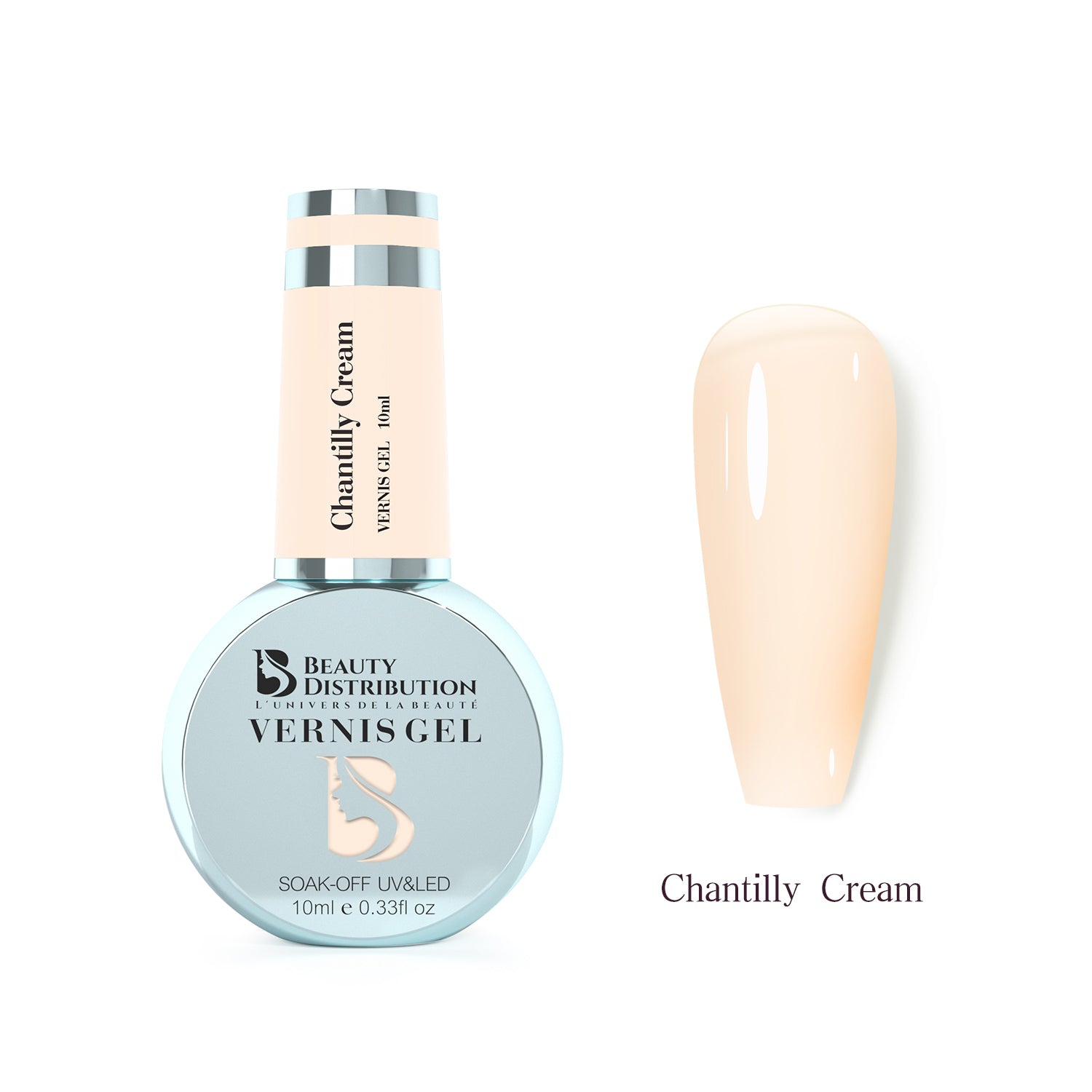 Vernis Semi-Permanent Chantilly Cream 10ml – L’Éclat Onctueux pour Prothésiste Ongulaire
