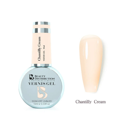 Vernis Semi-Permanent Chantilly Cream 10ml – L’Éclat Onctueux pour Prothésiste Ongulaire Beauty Distribution