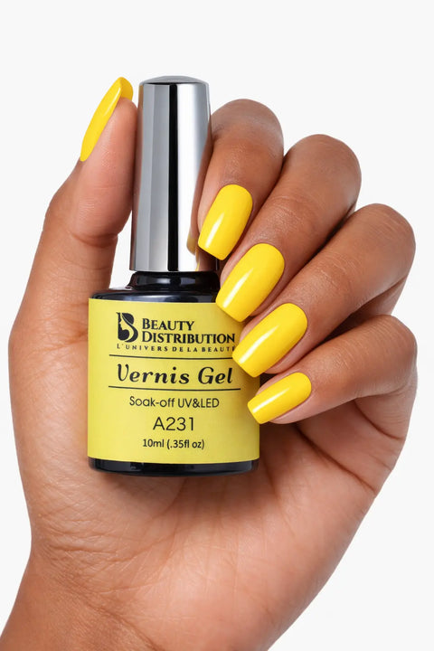 Vernis Semi-Permanent UV/LED A231 - Jaune Solaire Vibrant Beauty Distribution