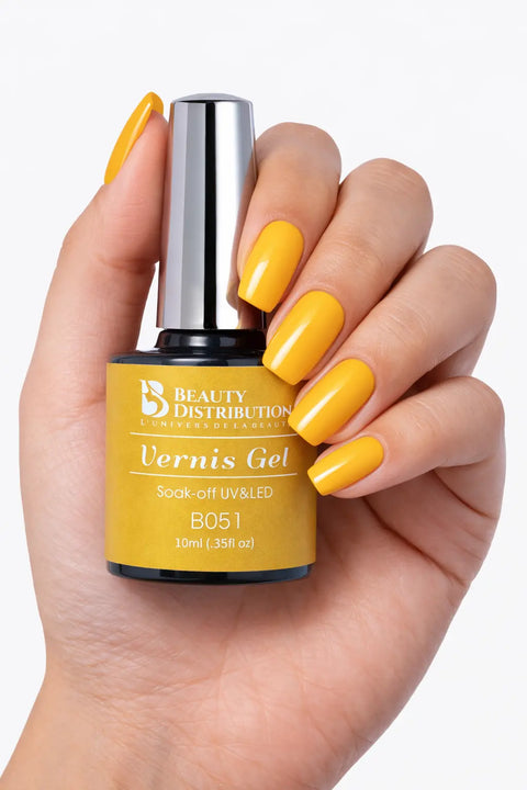 Vernis Semi-Permanent UV LED  B051 Jaune Imperial (10ml) Beauty Distribution