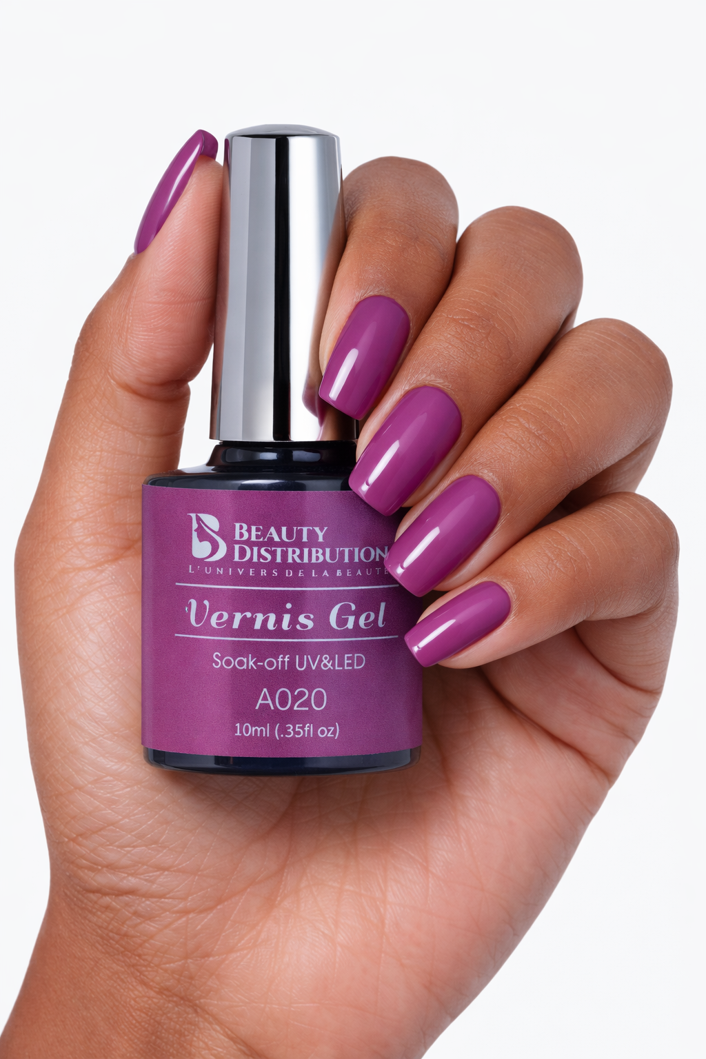 Vernis Semi-Permanent A020 - Beauty Distribution Mauve Intense 10ml