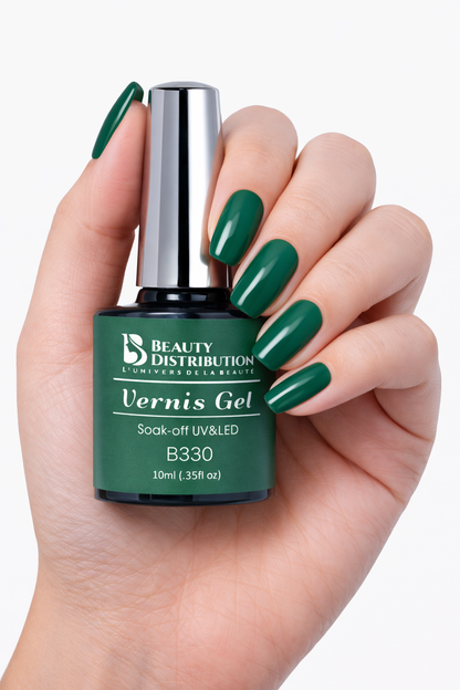 Vernis Semi-Permanent Professionnel B330  Vert Émeraude Hypnotique (10ml)