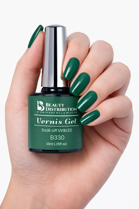 Vernis Semi-Permanent Professionnel B330  Vert Émeraude Hypnotique (10ml) Beauty Distribution