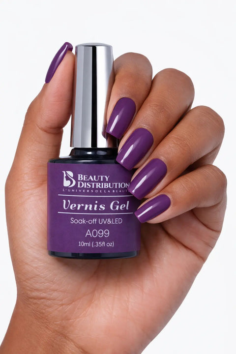 Vernis Semi-Permanent Professionnel A099  Violet Impérial (10ml) - Beauty Distribution