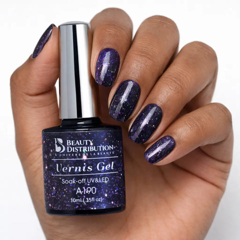 Vernis Semi-Permanent Beauty Distribution  A190 Galaxy Purple Beauty Distribution