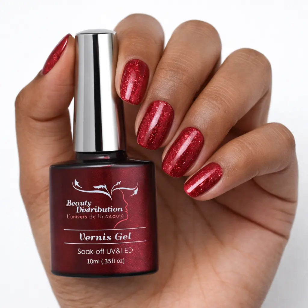 Vernis Semi-Permanent Beauty Distribution – Teinte B549 Rubis Scintillant - Beauty Distribution