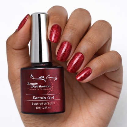 Vernis Semi-Permanent Beauty Distribution – Teinte B549 Rubis Scintillant
