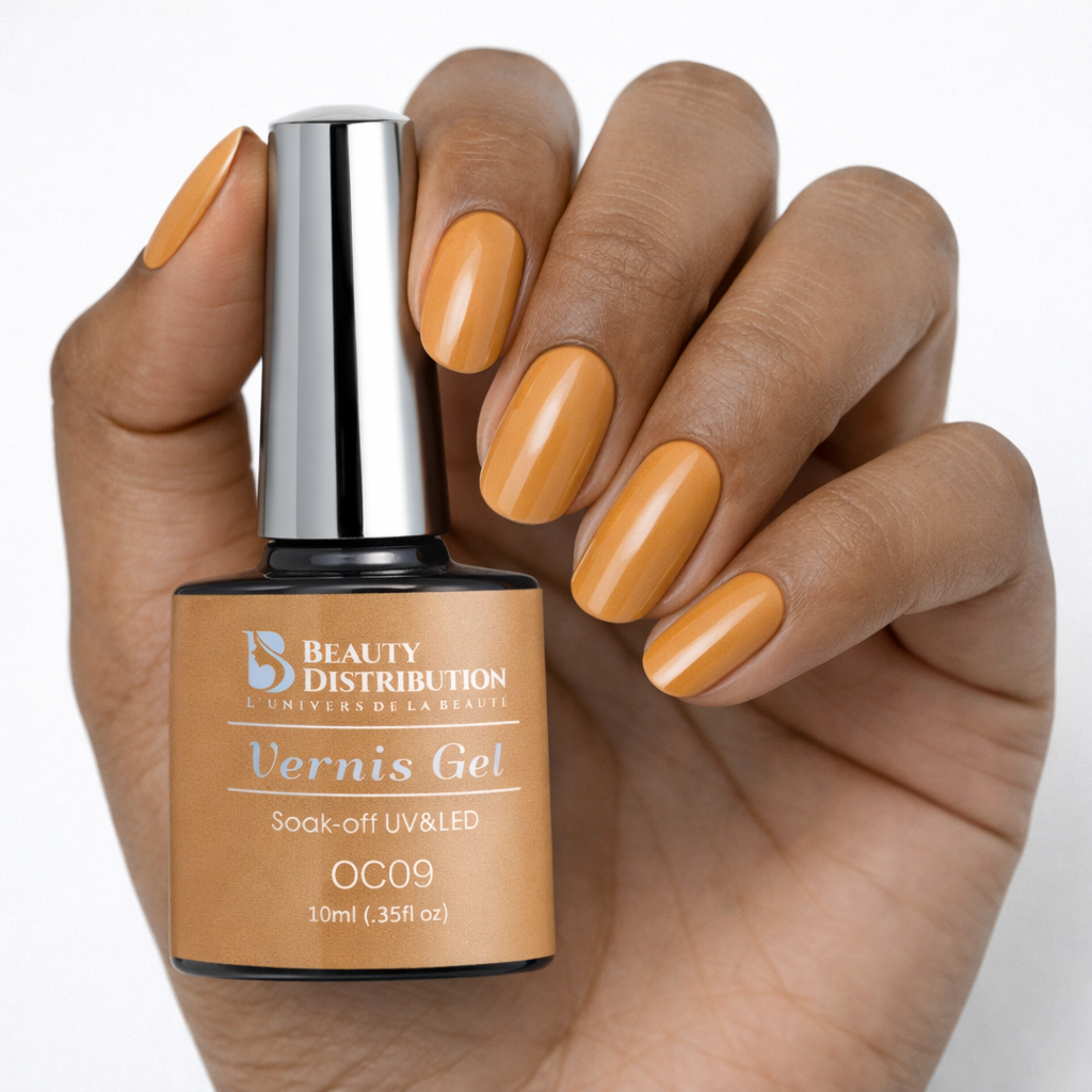 Vernis Semi-Permanent UV/LED Beauty Distribution – OC09 Jaune Ocre (10ml)