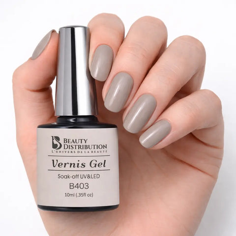 Vernis Semi-Permanent UV/LED B403 Beige Sable – Beauty Distribution Beauty Distribution