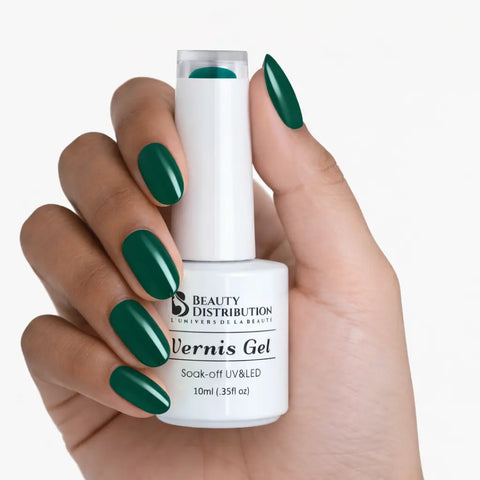 Vernis Semi-Permanent UV/LED A076 Vert Émeraude  Beauty Distribution - Beauty Distribution