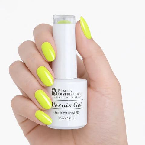 Vernis Semi-Permanent UV/LED B042 Jaune Néon  Beauty Distribution - Beauty Distribution