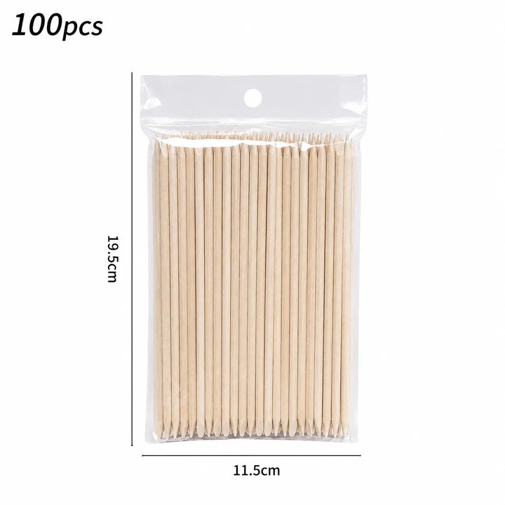 Lot de 100 bâtonnets de manucure en bois (150 mm), Beauty Distribution
