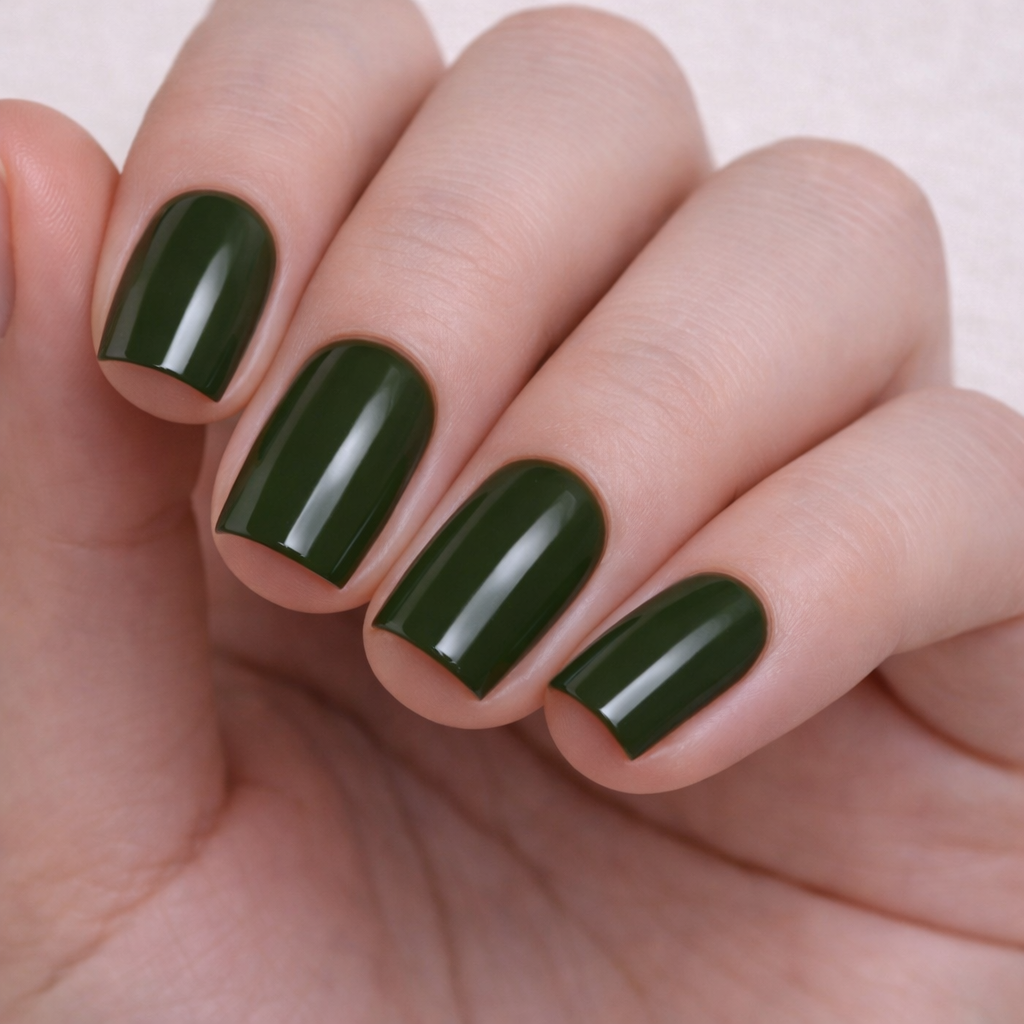 Vernis Semi-Permanent Gel UV LED 10ml – Teinte B179 Vert Forêt / Vert Sapin Profond