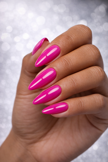 Esmalte en gel plateado rosa eléctrico A224