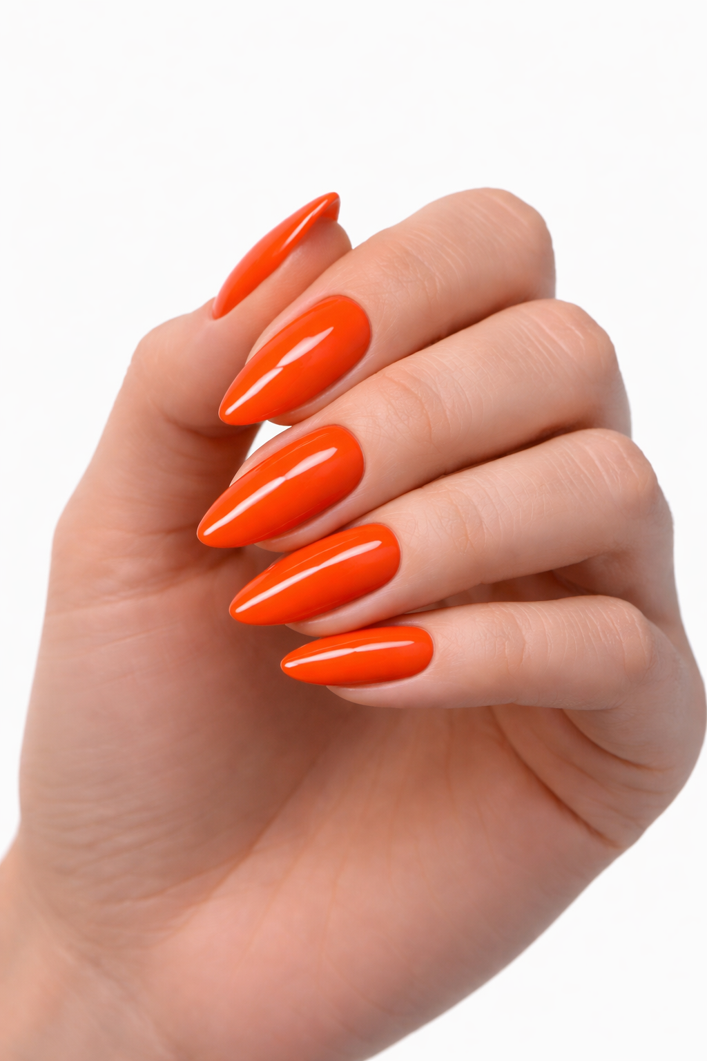 Vernis Semi-Permanent Gel UV LED 10ml – Teinte A144 Orange Électrique / Néon