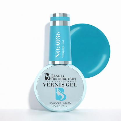 Gel Polish Road Trip Lagoon Blue A036