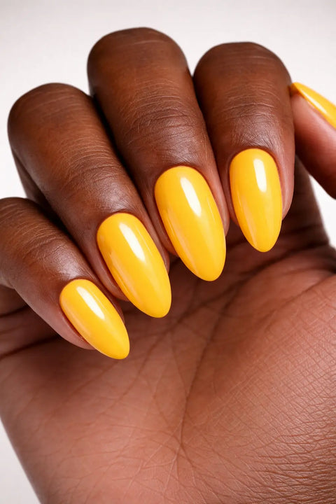 Vernis Semi-Permanent A001 – Jaune Soleil Éclatant Beauty Distribution
