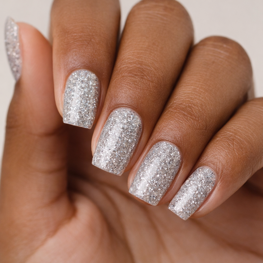 Vernis Semi-Permanent XP1222 – Argent Scintillant Glitter