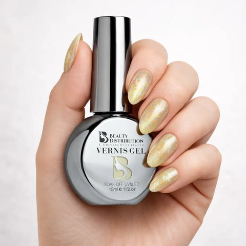 Vernis Semi-Permanent B495 Or Irisé 15ml Beauty Distribution