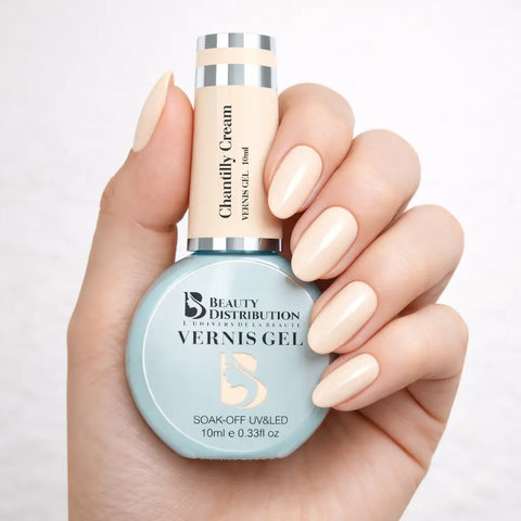 Vernis Semi-Permanent Chantilly Cream 10ml – L’Éclat Onctueux pour Prothésiste Ongulaire Beauty Distribution