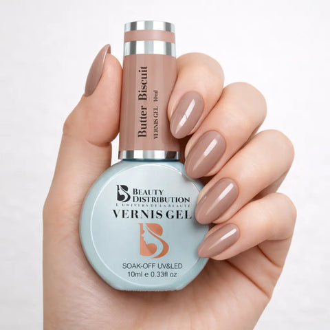 Vernis Semi-Permanent Butter Biscuit 10ml – L'Élégance Nude pour Prothésiste Ongulaire Beauty Distribution