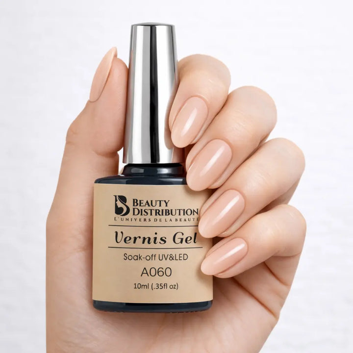 Vernis Semi-Permanent A060 – Nude Pêche : L’Éclat Naturel Sublimé Beauty Distribution