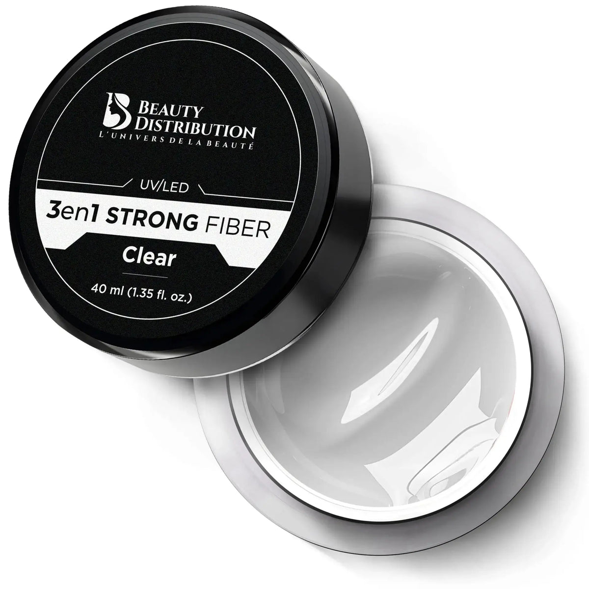 3en1 Strong Fiber Clear – Gel de Construction Fibre de Verre & Thixotrope (Sans Limage) Beauty Distribution
