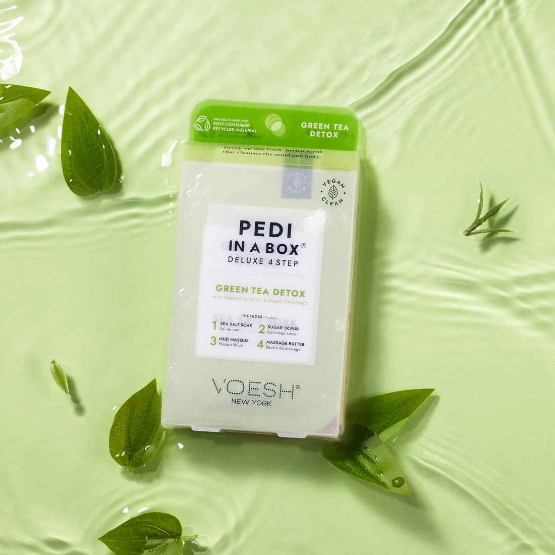 Pedi in a box Voesh - Desintoxicación de té verde de lujo en 4 pasos