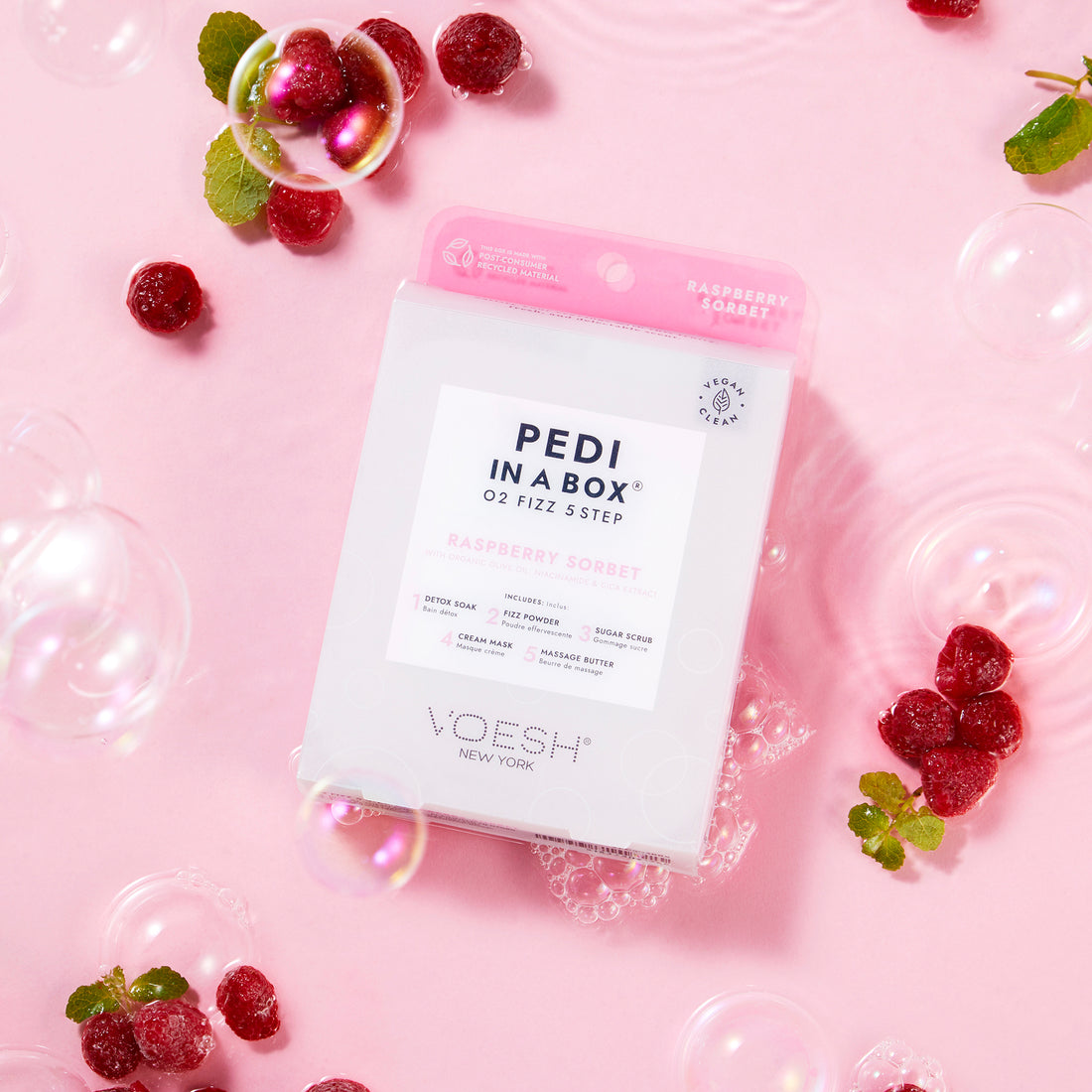 Pedi in a box Voesh - O2 Fizz Raspberry Sorbet