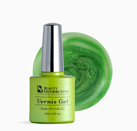 Vernis Semi-Permanent UV/LED D117 Vert Pailleté  Beauty Distribution Beauty Distribution