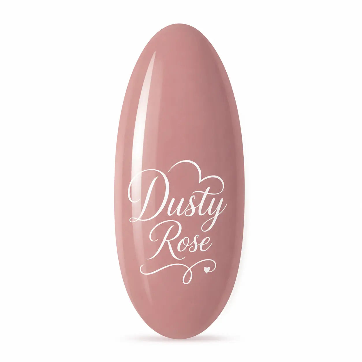 Capsule ongle amande longue Dusty Rose, vernis gel rose poudré nude au fini brillant, teinte élégante pour manucure professionnelle Beauty Distribution.