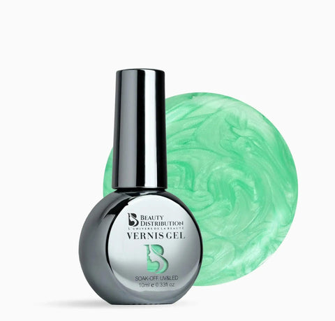 Vernis Semi-Permanent E110 – Menthe Givrée Irisée Beauty Distribution