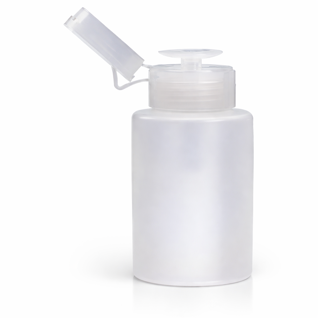 Flacon pompe blanc translucide 200ml pour liquide ongle