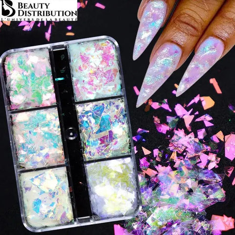 Flakes 3D Nail Art Iridescents