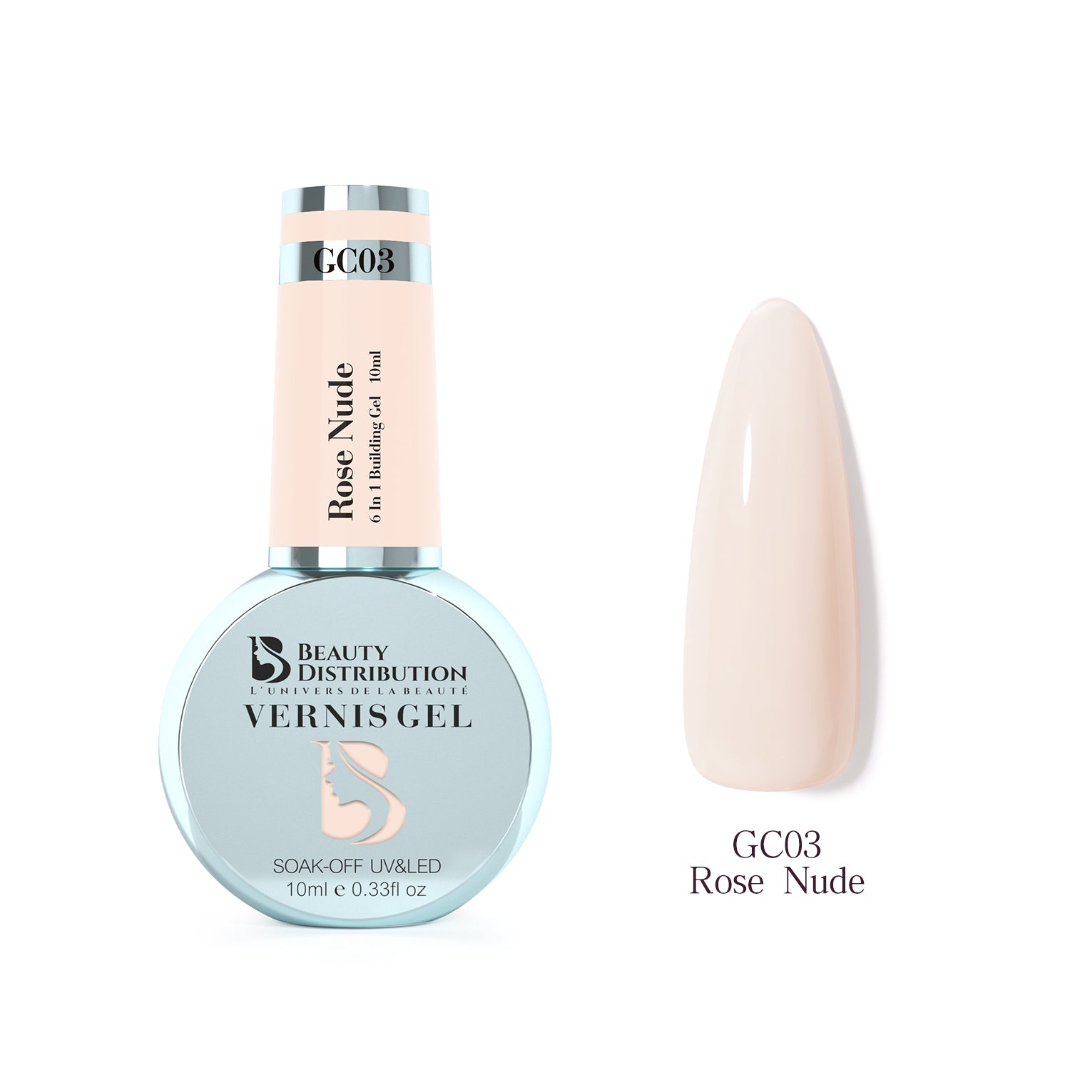 Gel à Prise Rapide Rose Nude GC03 (10ml)