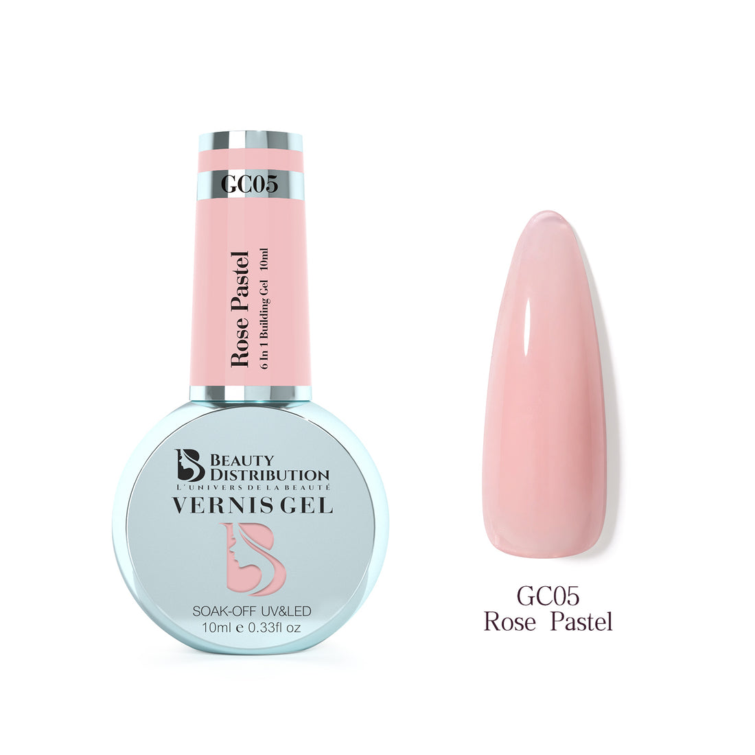 Gel de Construction Rose Pastel 6-en-1