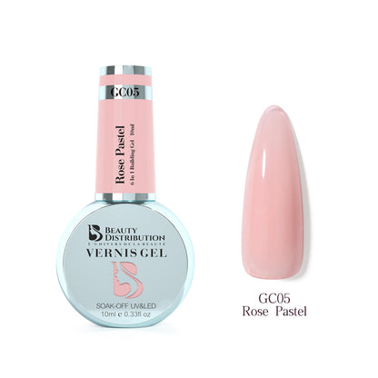 Gel de Construction Rose Pastel  6-en-1