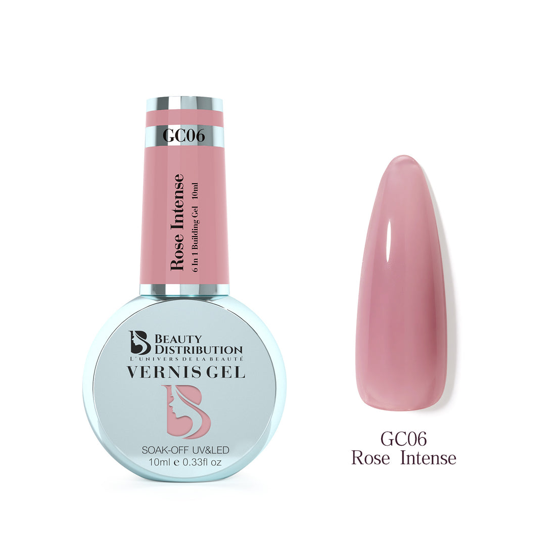 Gel de Construction Rose intense  6-en-1