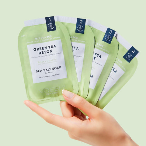 Pedi in a box Voesh - Deluxe 4 step Green Tea Detox - Beauty Distribution